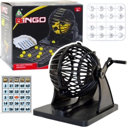Jeu familial de bingo avec machine de tirage, 80 boules et 20 cartes