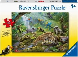 Ravensburger puzzle Animaux de la forêt tropicale 60 pièces