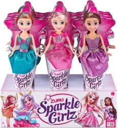 Poupée SPARKLE GIRLZ princesse en cornet 10,5" – présentoir 12 pcs