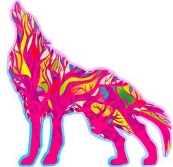 Puzzle en bois Loup hurlant 250 pièces