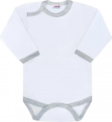 Body allaitement à manches longues avec bordure grise NEW BABY, taille 80