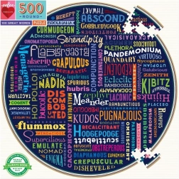 Puzzle rond 100 mots formidables 500 pièces