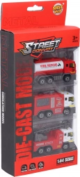 Set de petites voitures de pompiers 3 pcs 8,5 cm
