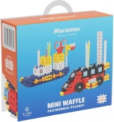 Blocs de construction Mini Waffle - Organisateurs en forme de véhicules 140 pièces