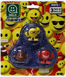 Imoji set de 3 figurines – assortiment d’emoji