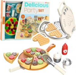 set pour enfants gaufres et pizza avec accessoires – ustensiles de cuisine 23 pcs
