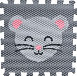 Minideckfloor souris – tapis gris avec petite souris gris clair