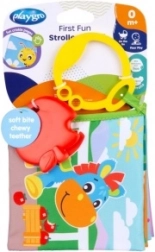 Playgro livre suspendu pour poussette avec anneau de dentition