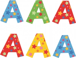 Bigjigs Toys lettre en bois A avec petites étoiles