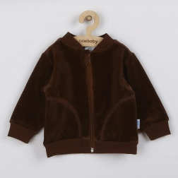 Sweat enfant en suédine New Baby marron