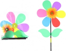 moulin à vent fleur sur tige en plastique