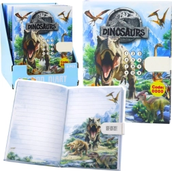 Carnet souvenir à code dinosaures avec mélodie et pages colorées