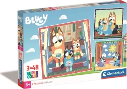 Puzzle 3x48 pièces Bluey Carré