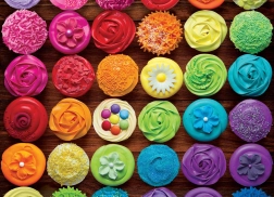 Puzzle Arc-en-ciel de cupcakes 1000 pièces EUROGRAPHICS