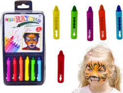 Ensembles de Peinture pour Visage Colorés 6 Pièces