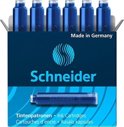 Cartouches d’encre Schneider bleues 6 pcs