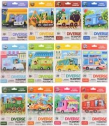 Puzzle joyeux avec motif de transport