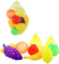 Fruits en plastique pour cuisine enfant – 9 pièces en filet