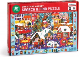 Puzzle Mudpuppy Cherche et trouve : marché de Noël (64 pièces)