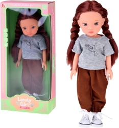 Lovely Girl poupée avec tresses satinées en tenue de sport 33 cm
