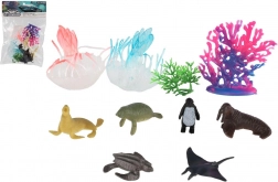 Ensemble d’animaux marins et de coraux