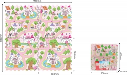 Blocs en mousse souple avec princesse 60 × 60 cm, 4 pcs
