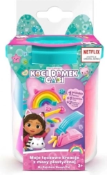 Set de pâte à modeler GABIN MAISON DU CHAT Mes créations arc-en-ciel – gobelet turquoise