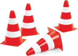 Rolly Toys cônes de circulation – lot de 4 cônes de signalisation