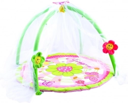 Tapis de jeu pour enfant avec moustiquaire