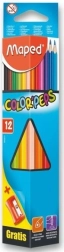 Crayons triangulaires MAPED Color'Peps 12 pcs avec taille-crayon