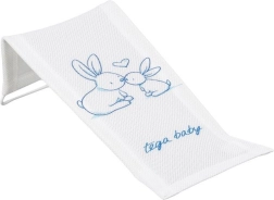 Transat en tissu pour baignoire avec petits lapins, blanc