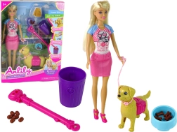 Poupée avec chiot et nourriture ANLILY