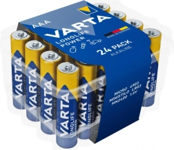 Piles alcalines AAA VARTA Longlife Power 24 pcs, emballage premium