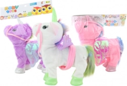 Licorne en peluche à piles avec sons et marche