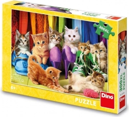 Puzzle Dino chatons colorés 300 pièces XL