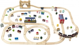 Le Toy Van circuit de train en bois City avec pont de Londres