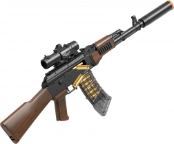 Fusil AK-47 avec douilles et fléchettes en mousse 91 cm