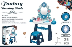 Coiffeuse interactive pour enfants avec éclairage et accessoires