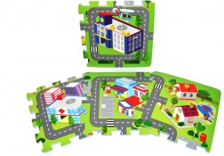 Blocs en mousse souple – ville, 9 pcs (32 × 32 cm)