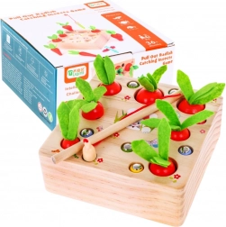 Jeu en bois avec des petites carottes