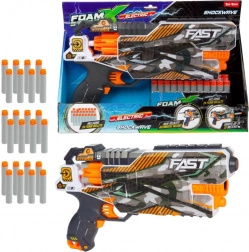 Pistolet à projectiles en mousse avec effets sonores et munitions