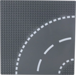 Plaque de construction route virage 26x26 cm