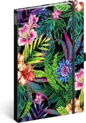 Carnet ligné A5 à motif tropical, 172 pages, 100 g/m²