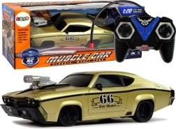 Voiture RC sportive classique 1:20 dorée avec télécommande