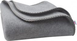 couverture polaire pour enfants New Baby 100 × 75 cm gris avec étoiles