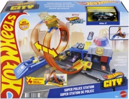 Hot Wheels City super poste de police avec looping