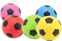 petite balle de football en caoutchouc 12 cm dans un filet – assortiment de couleurs