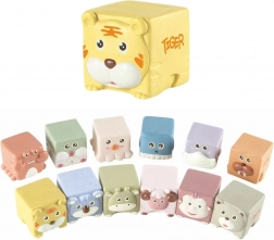 Ensemble de cubes sensoriels souples avec animaux, 12 pcs