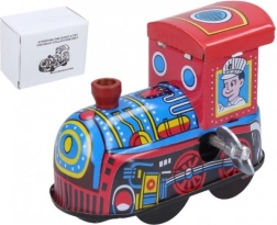 Petit train en métal à remontoir avec clé 6 cm