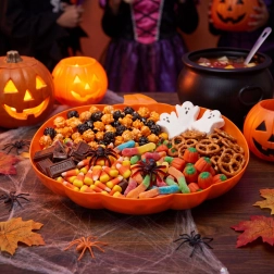 Bol de service d’Halloween en forme de citrouille, orange